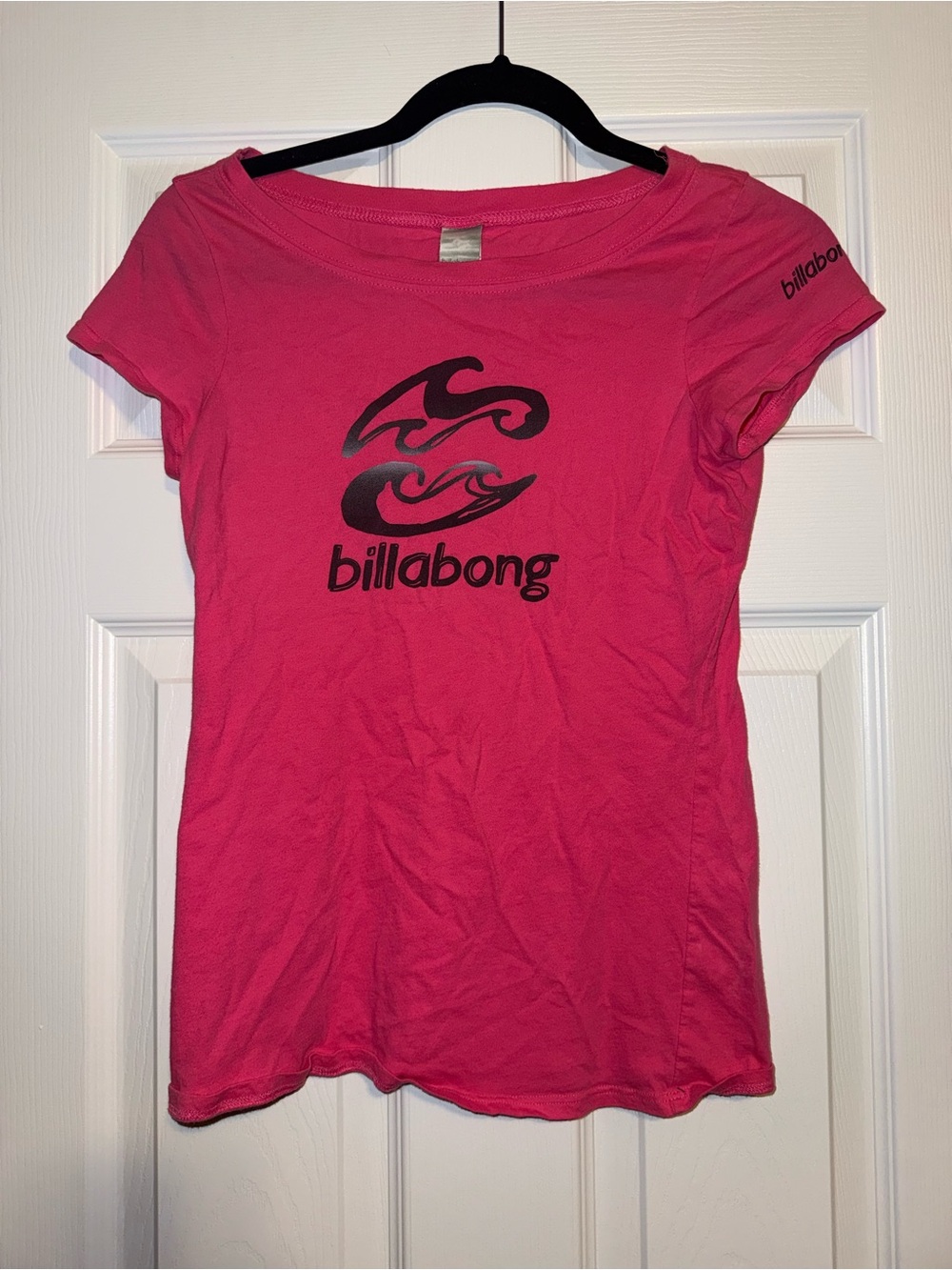Billabong Hot Pink Short Sleeve Logo Tee